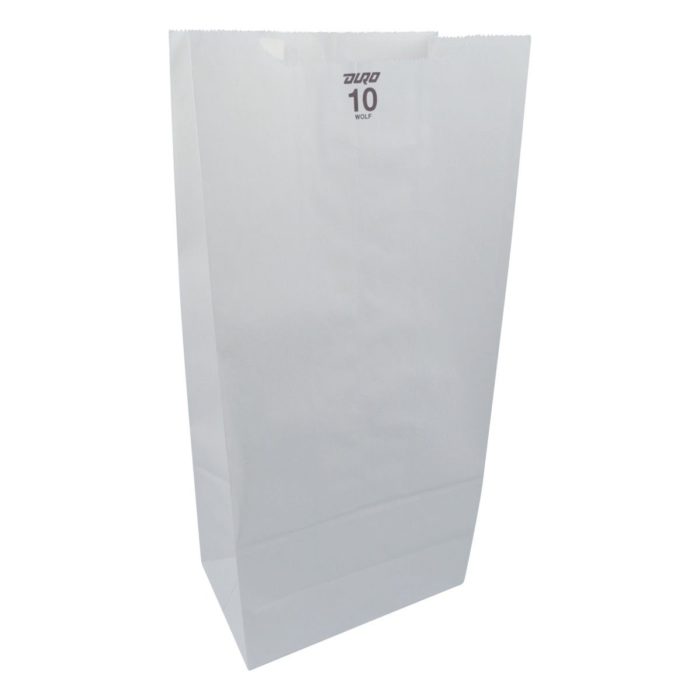 10lb White Paper Bags Duro 51030