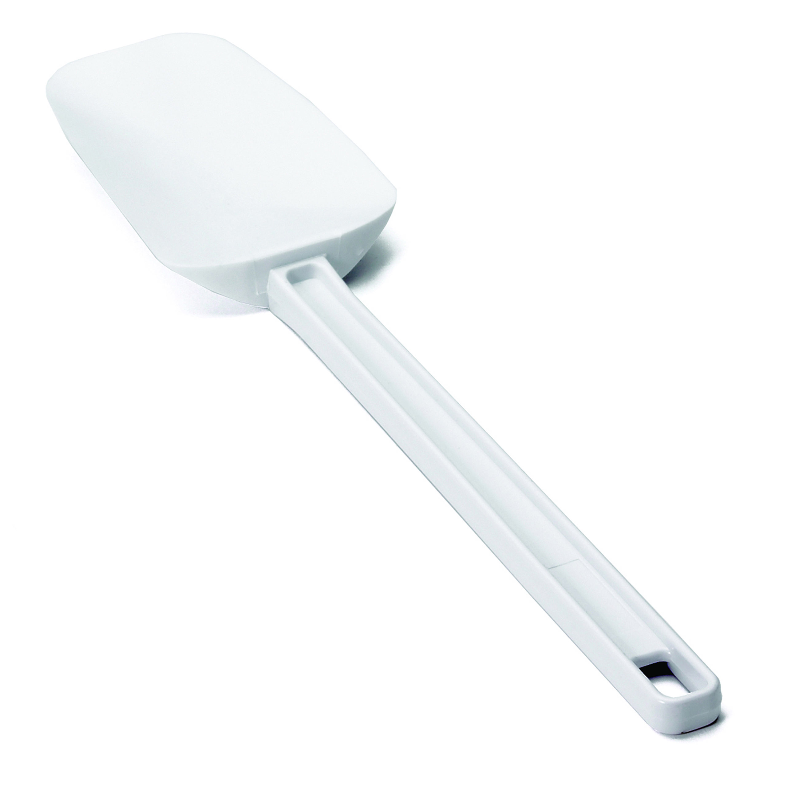 Tablecraft Products 2514 Spatula, 13-1/2'', spoon shaped, dishwasher safe,  rubber blade, white, BPA Free (must be purchased i - Gerharz Equipment