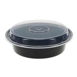 24 oz. Round Microwaveable Takeout Container 723WHMB