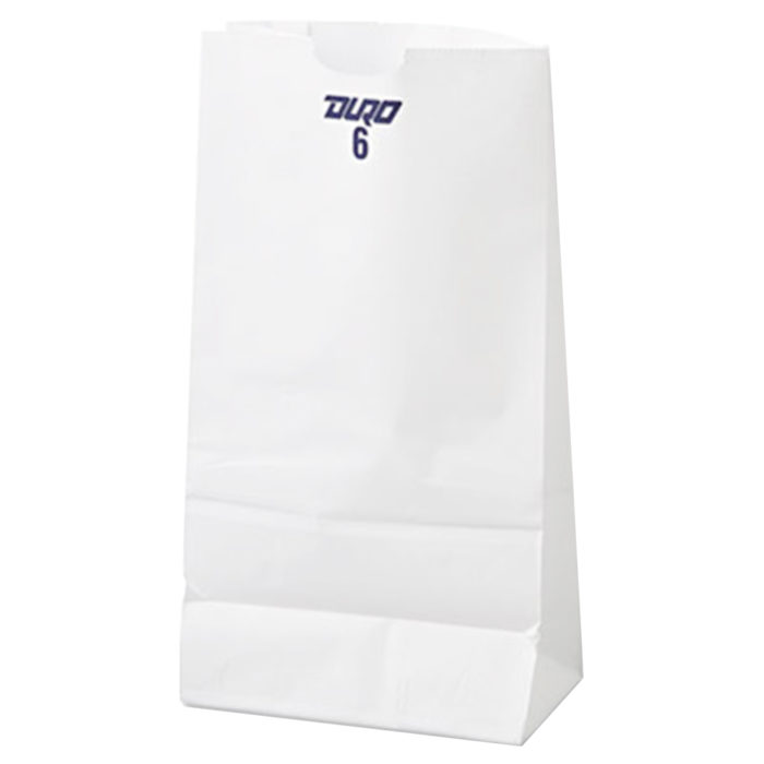 6lb White Paper Bags Duro 51046