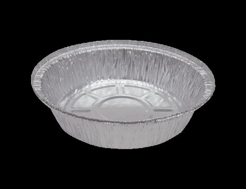 7" Round Foil Take-Out Container, Bottom Only, 500/cs