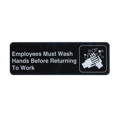 Employees Must Wash Hands Sign, Winco SGN-322