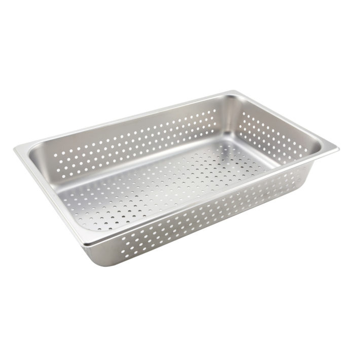 Full Size Perforated Steam Table Pan, 4" deep, Winco SPFP4